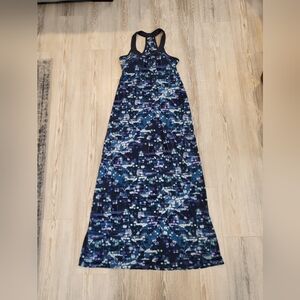 Tek Gear Blue and Green Abstract Maxi Dress